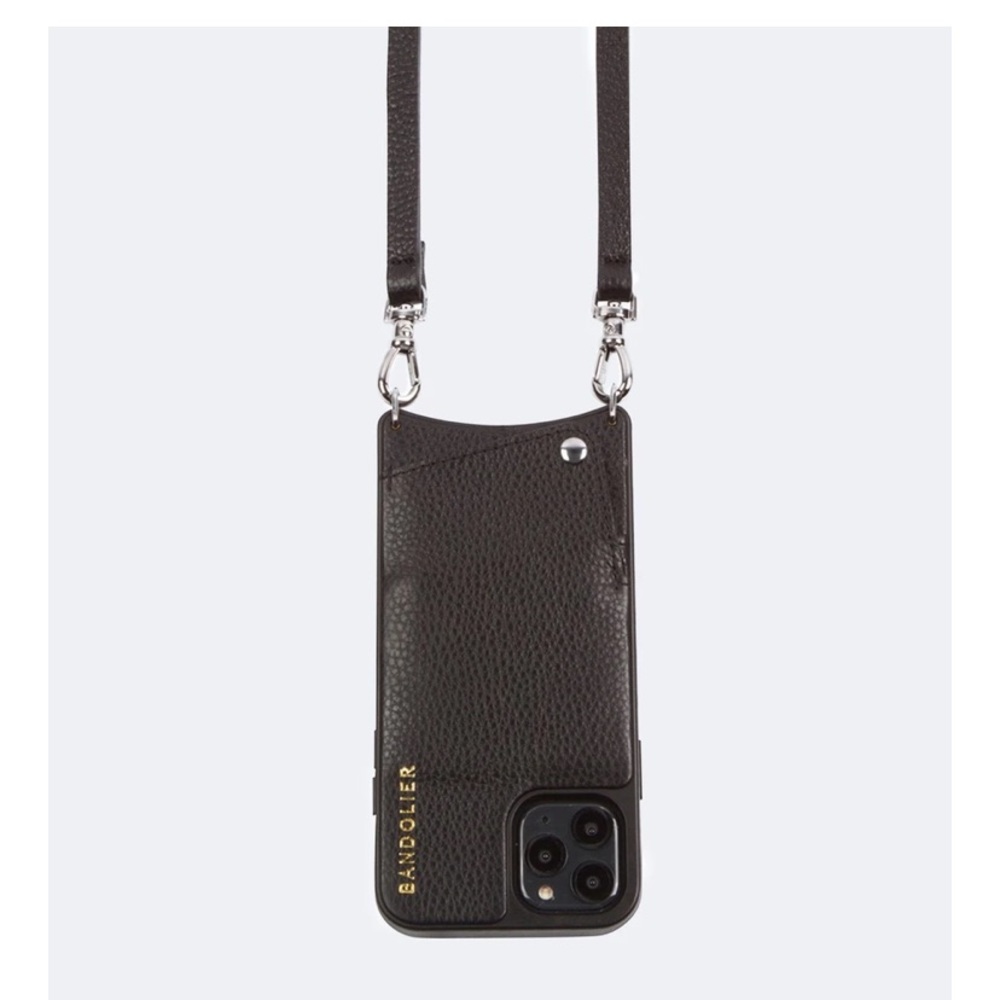 Bandolier iPhone 11 Pro. Emma pebble leather